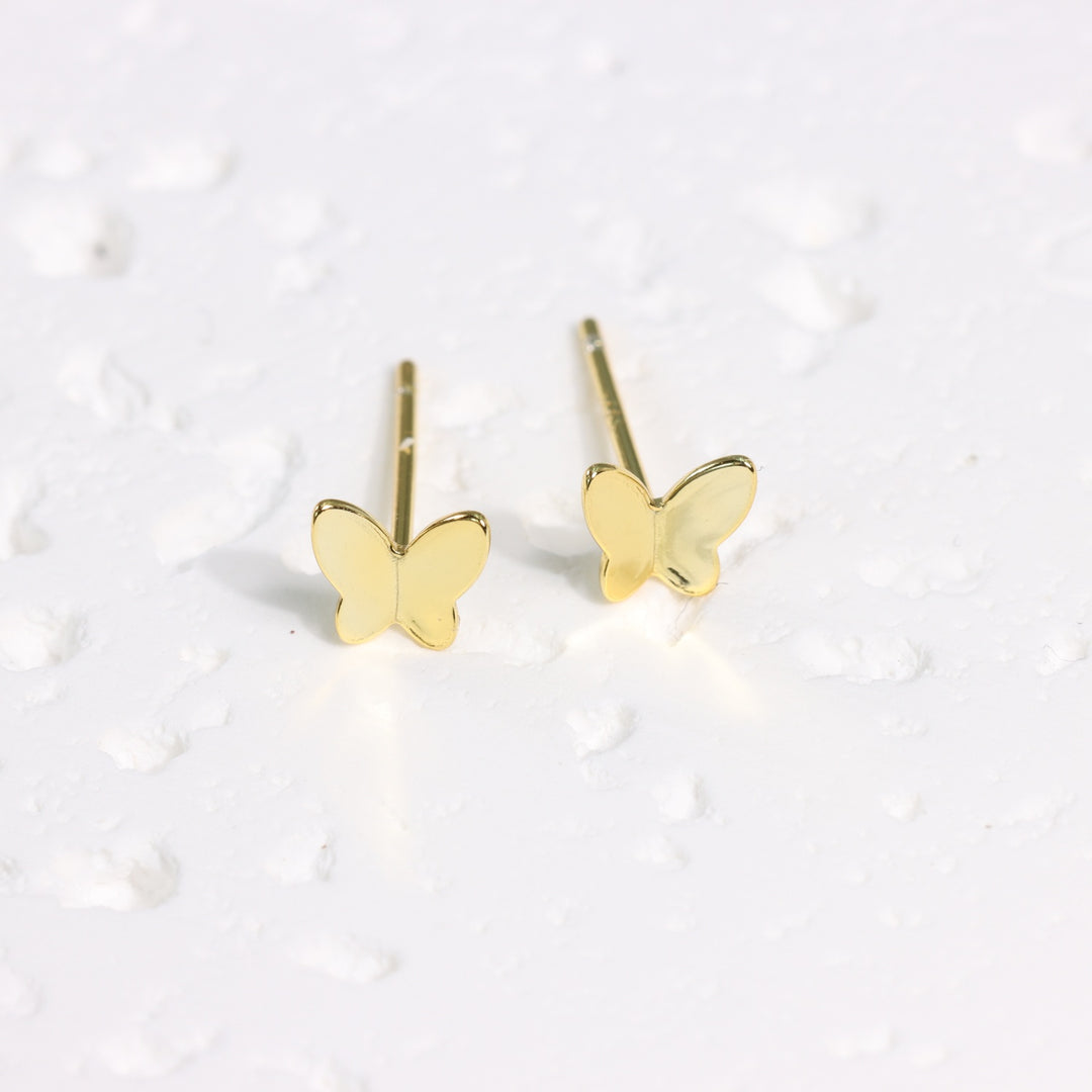 MINI MINIMALISTIC BUTTERFLY EARRINGS - Luminous Amore