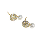 Load image into Gallery viewer, DROP PEARL STUD EARRINGS - Luminous Amore
