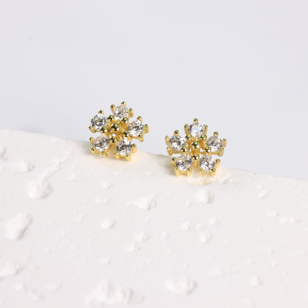 FIVE FLORAL STUD EARRINGS - Luminous Amore