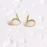 Load image into Gallery viewer, MINI OPAL STUD EARRINGS - Luminous Amore
