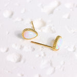 Load image into Gallery viewer, MINI OPAL STUD EARRINGS - Luminous Amore

