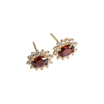 Load image into Gallery viewer, GARNET EARRINGS WITH ZIRCONIA - Luminous Amore
