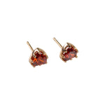 Load image into Gallery viewer, MINI RED HEART STONE STUD EARRINGS - Luminous Amore
