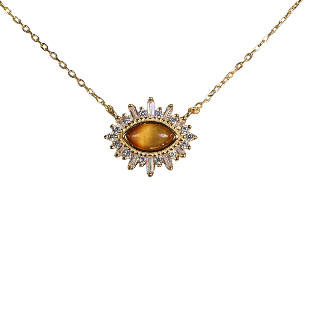 VINTAGE TIGER EYE PENDANT - Luminous Amore