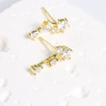 Load image into Gallery viewer, ZIRONIA SET VINTAGE MINI STUD EARRINGS - Luminous Amore
