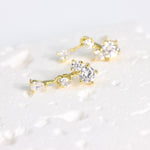Load image into Gallery viewer, ZIRONIA SET VINTAGE MINI STUD EARRINGS - Luminous Amore
