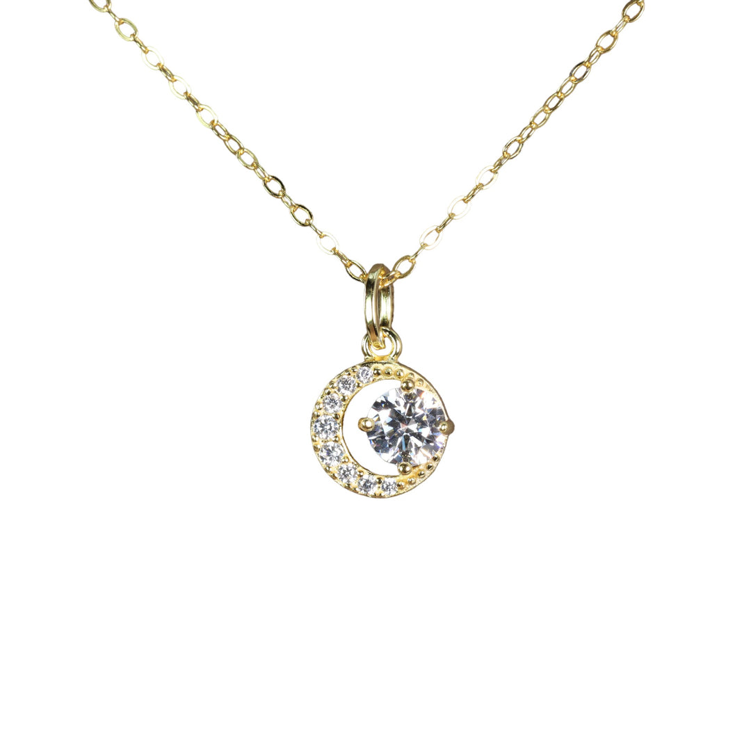 MINI CRECENT MOON PENDANT - Luminous Amore