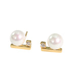 Load image into Gallery viewer, DROP PEARL STUD EARRINGS - Luminous Amore
