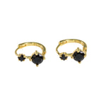 Load image into Gallery viewer, GOTHIC BLACK CUBIC ZIRCONIA EAR CUFFS - Luminous Amore
