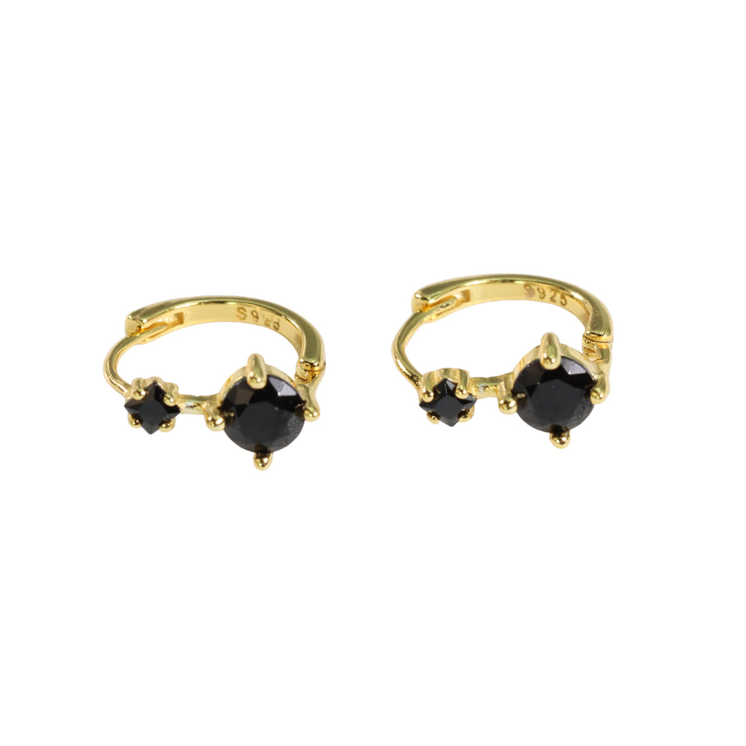 GOTHIC BLACK CUBIC ZIRCONIA EAR CUFFS - Luminous Amore