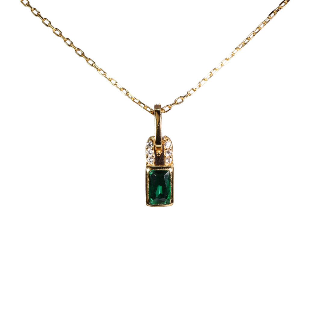 GREEN VINTAGE PENDANT NECKLACE - Luminous Amore