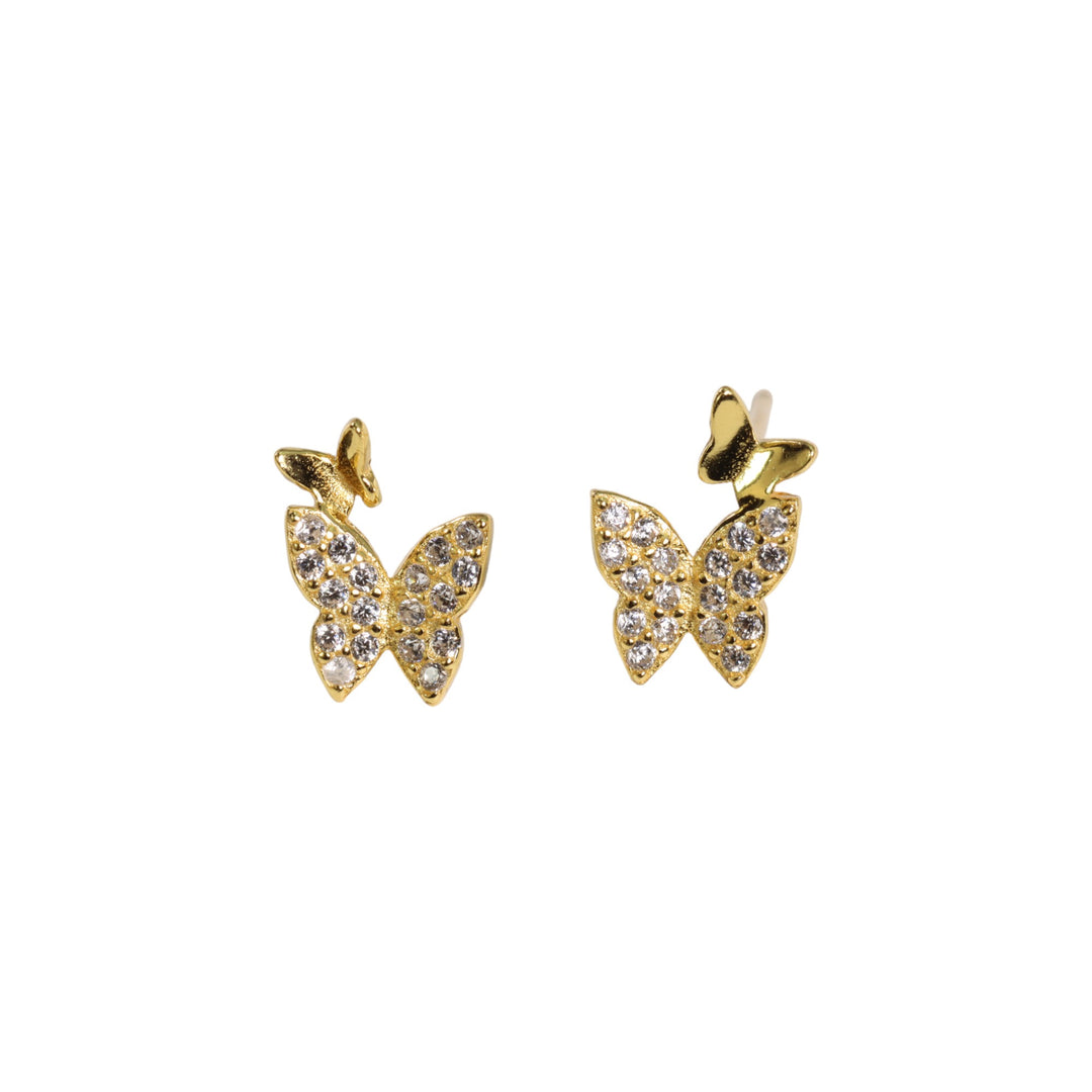 MINI DUAL BUTTERFLY EARRINGS - Luminous Amore