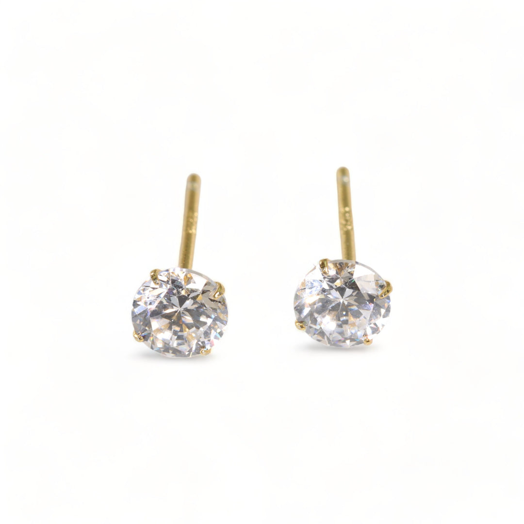 SOLITAIRE STUD EARRINGS - Luminous Amore