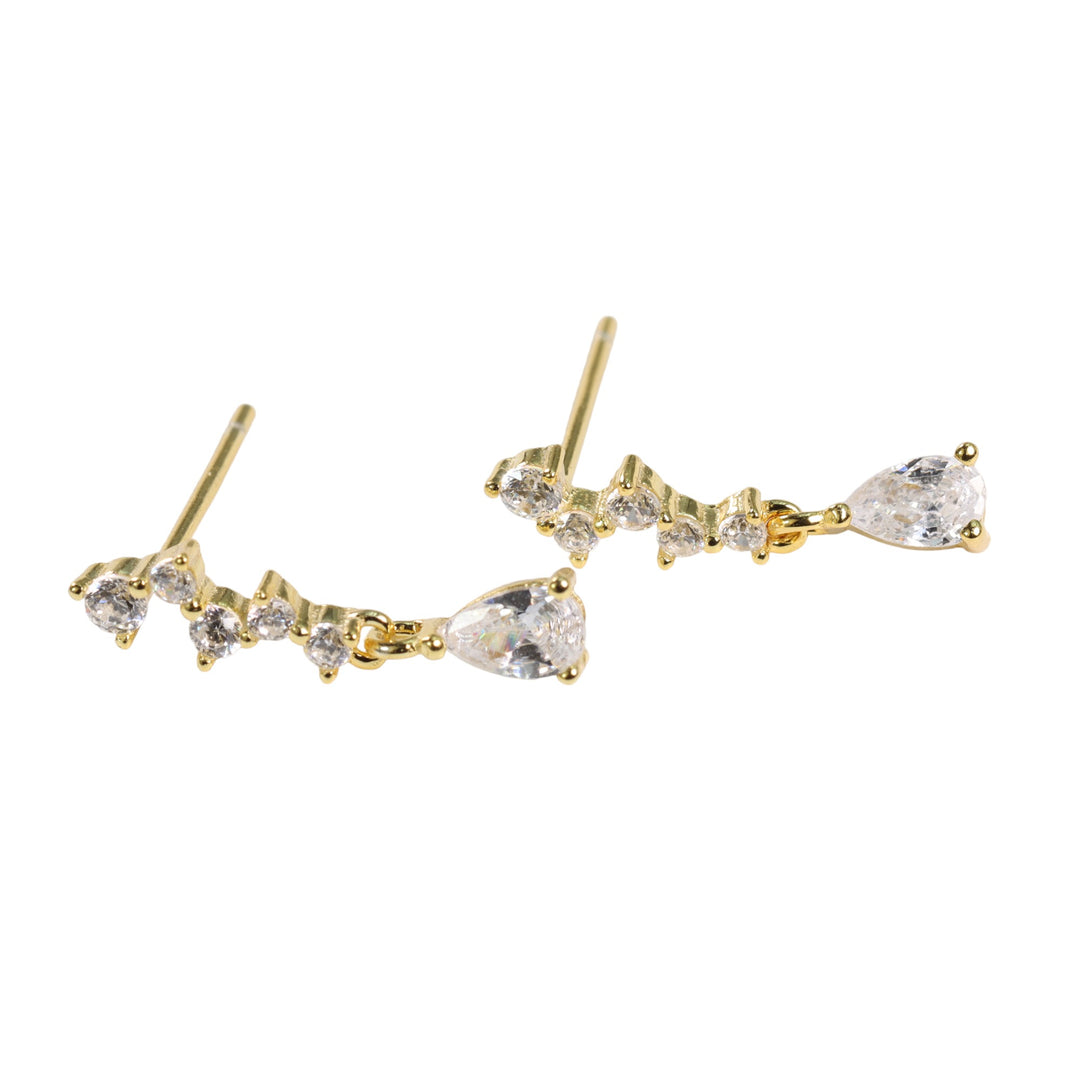 TEARDROP CLUSTER STUD EARRINGS - Luminous Amore